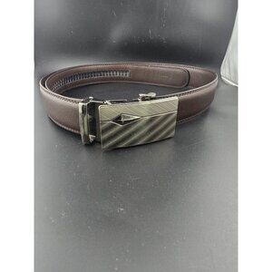 Men's Ratchet Style Belt 42" Brown Stylish Buckle